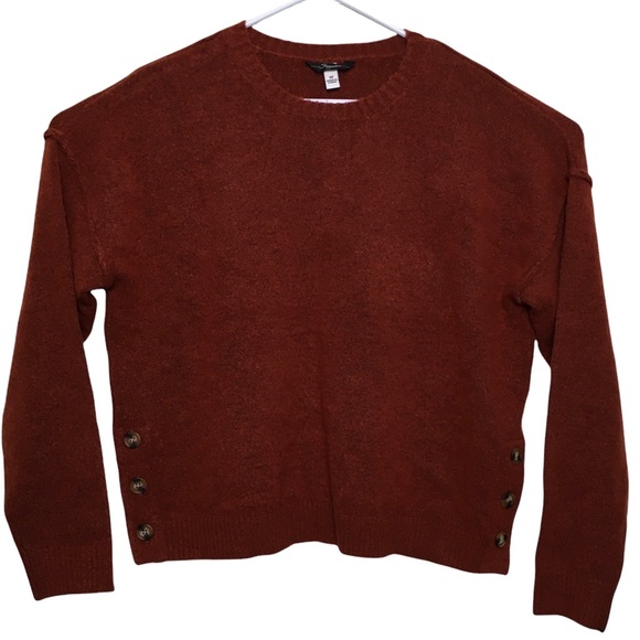 Supplies By Union Bay Angie Side Button Pullover Sweater Medium Red NWT - Picture 1 of 5